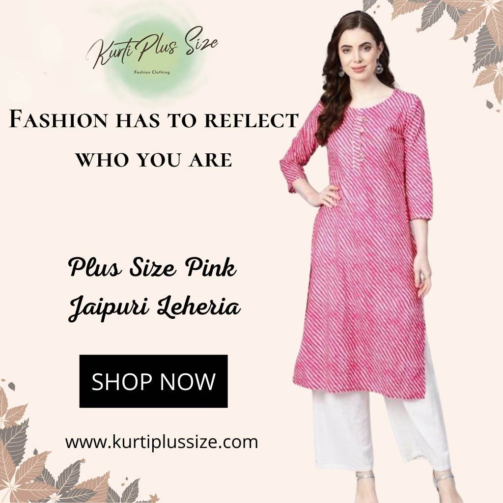 Top 10 Plus Size Jaipuri Kurtis Available at Kurti Plus Size