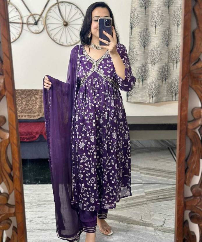 Designer Kurta Palazzo Dupatta Set