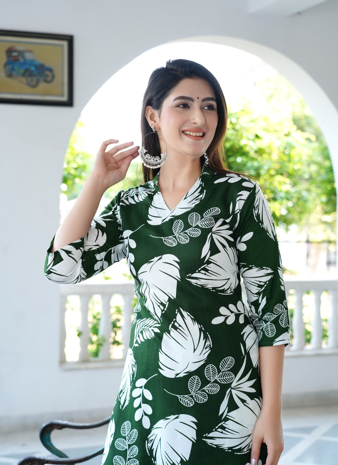 Printed Green Floral Co-ord set