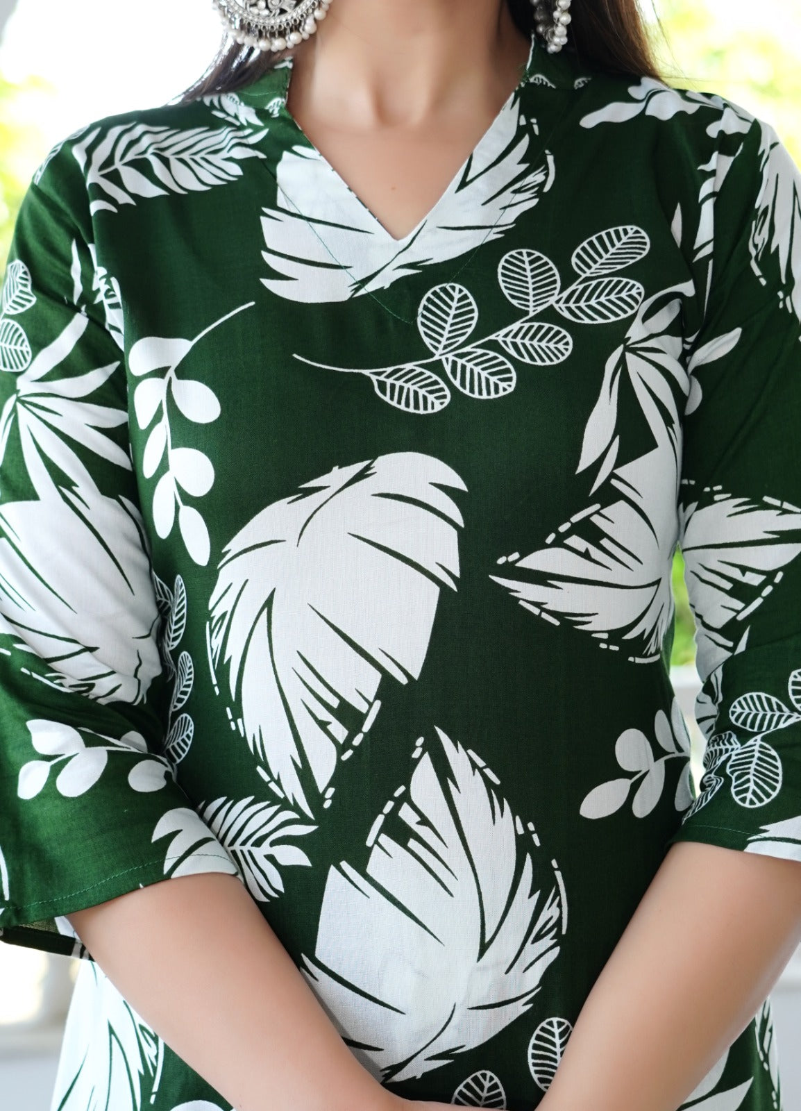 Printed Green Floral Co-ord set