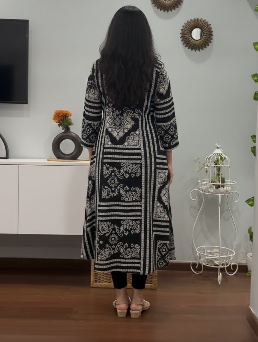 Black Rayon designer dress