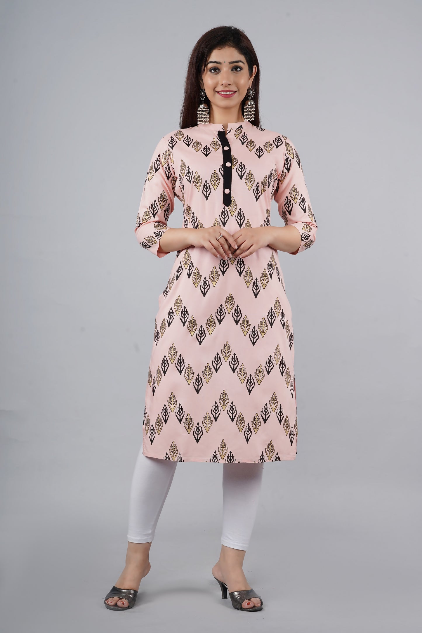 Designer Badami Printed Kurti