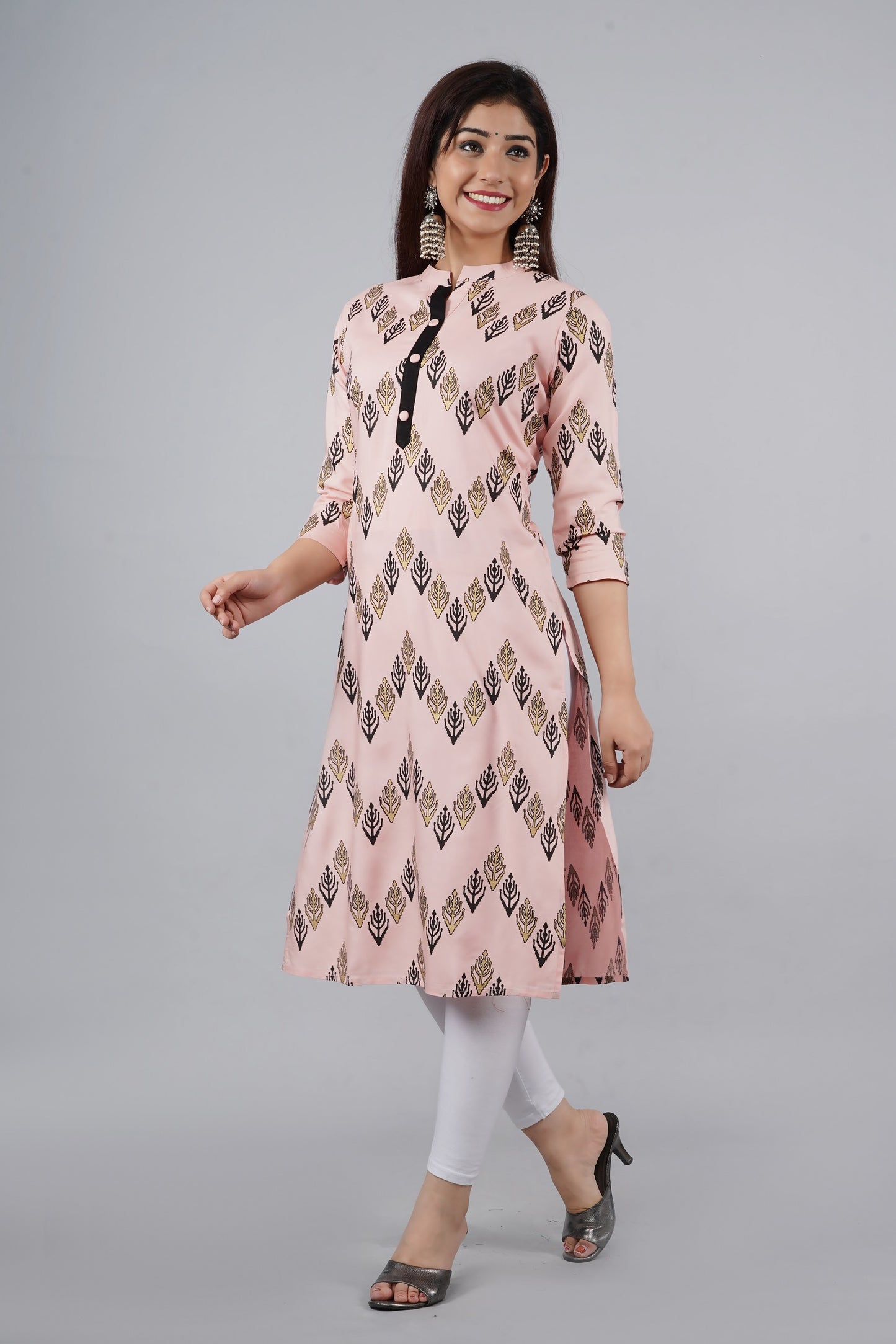 Designer Badami Printed Kurti