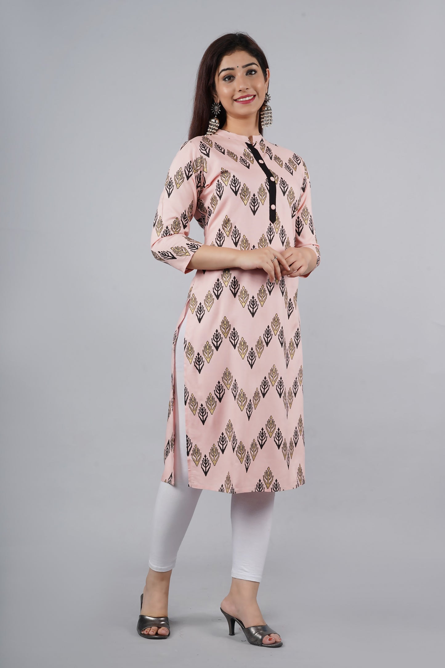 Designer Badami Printed Kurti