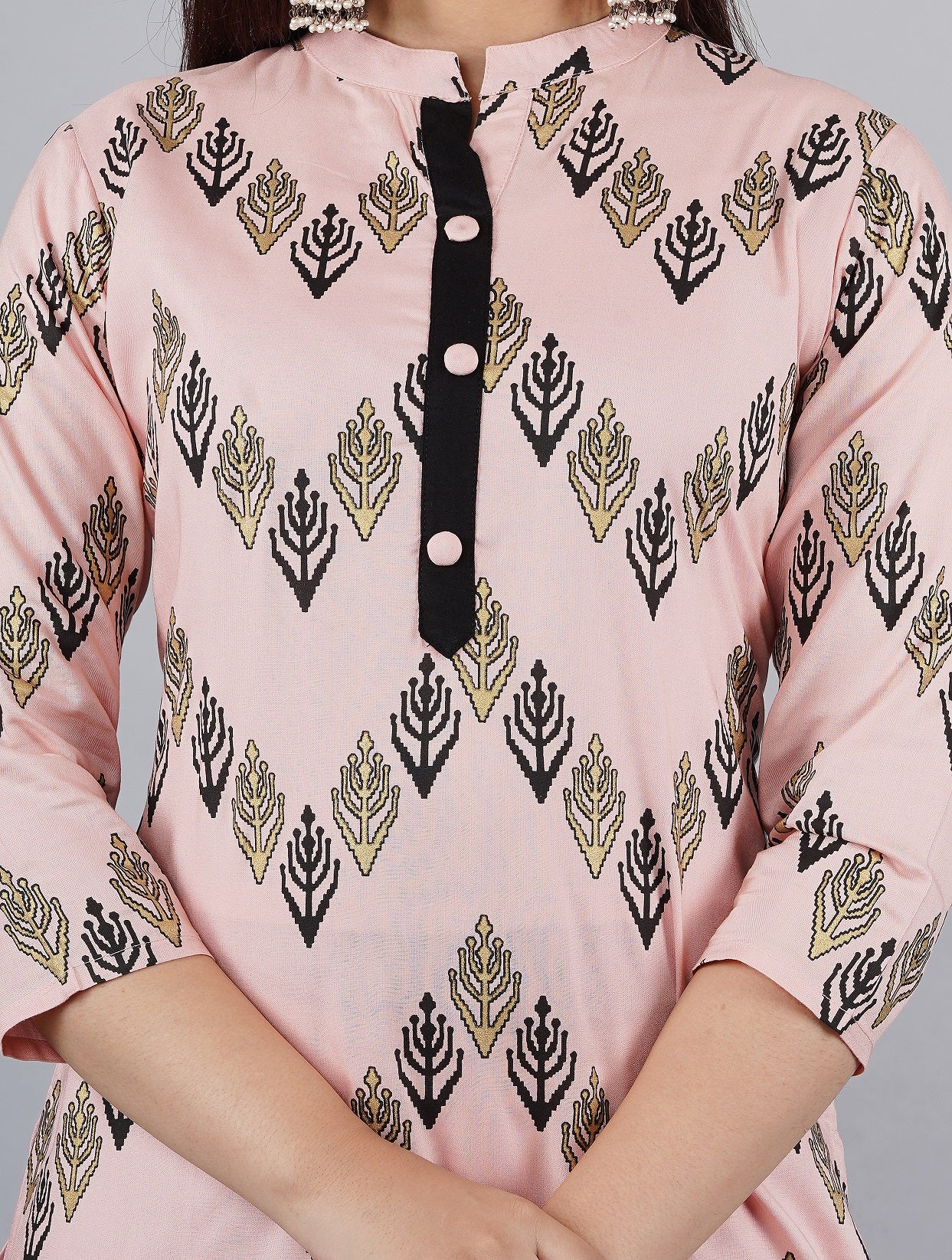Designer Badami Printed Kurti