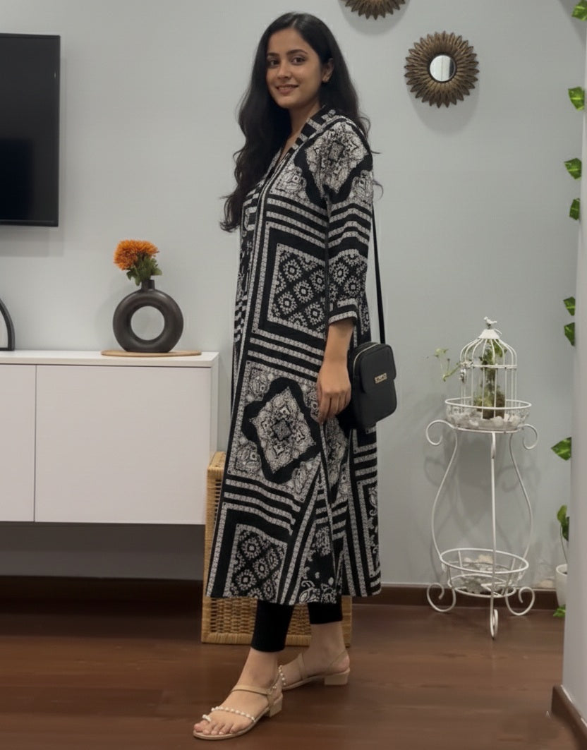 Black Rayon designer dress