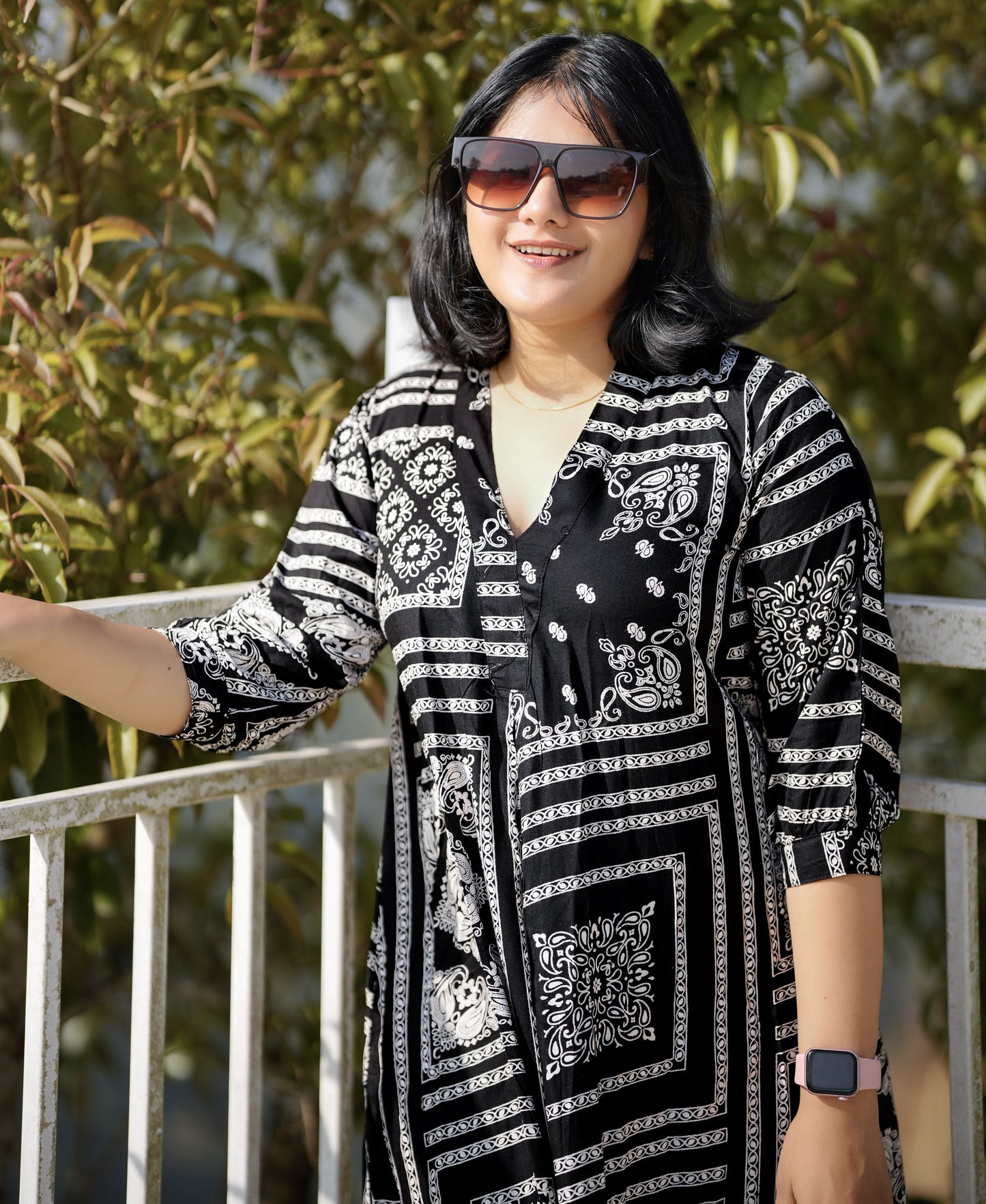 Black Rayon designer dress