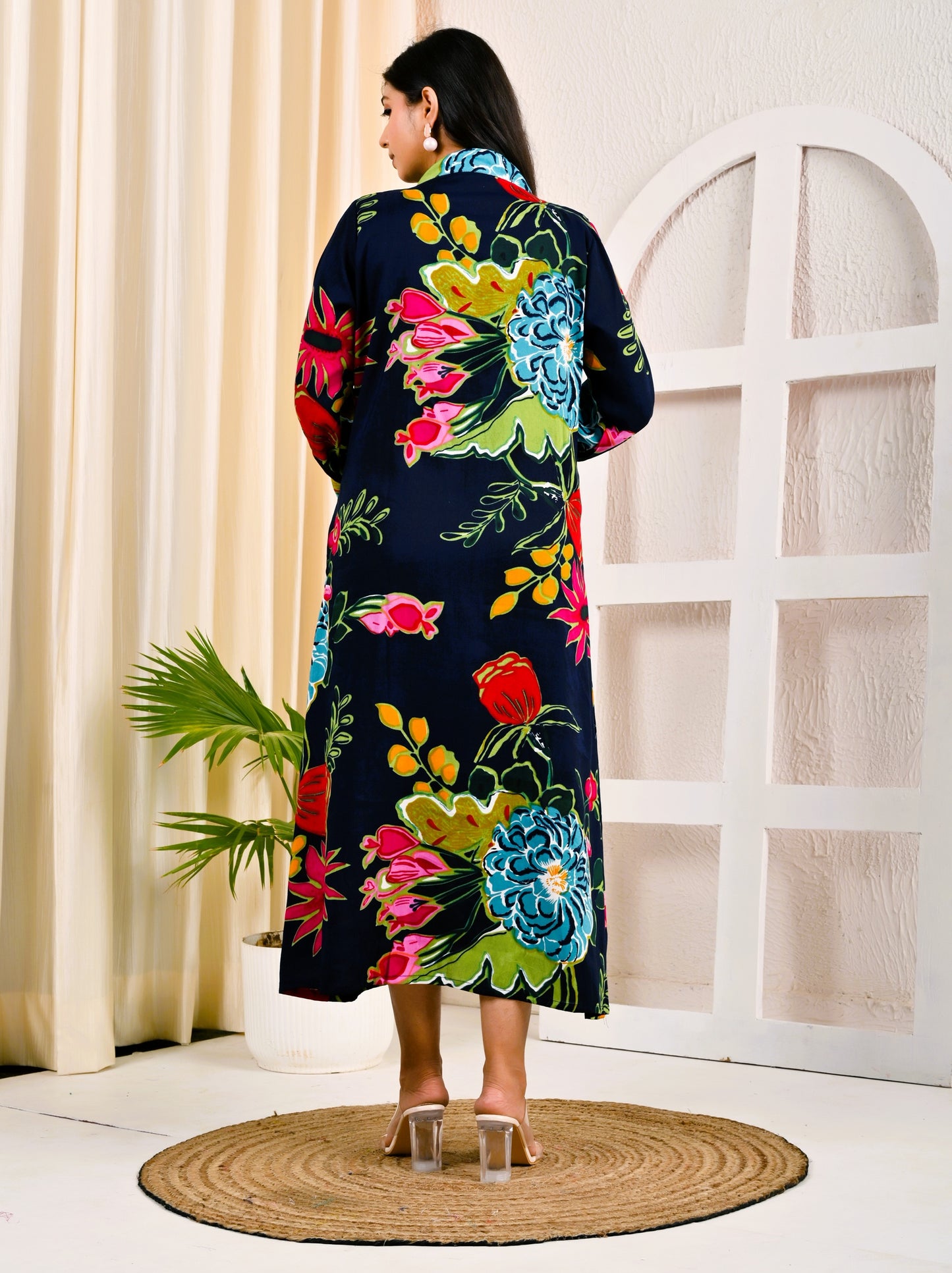 Blue Rayon designer dress