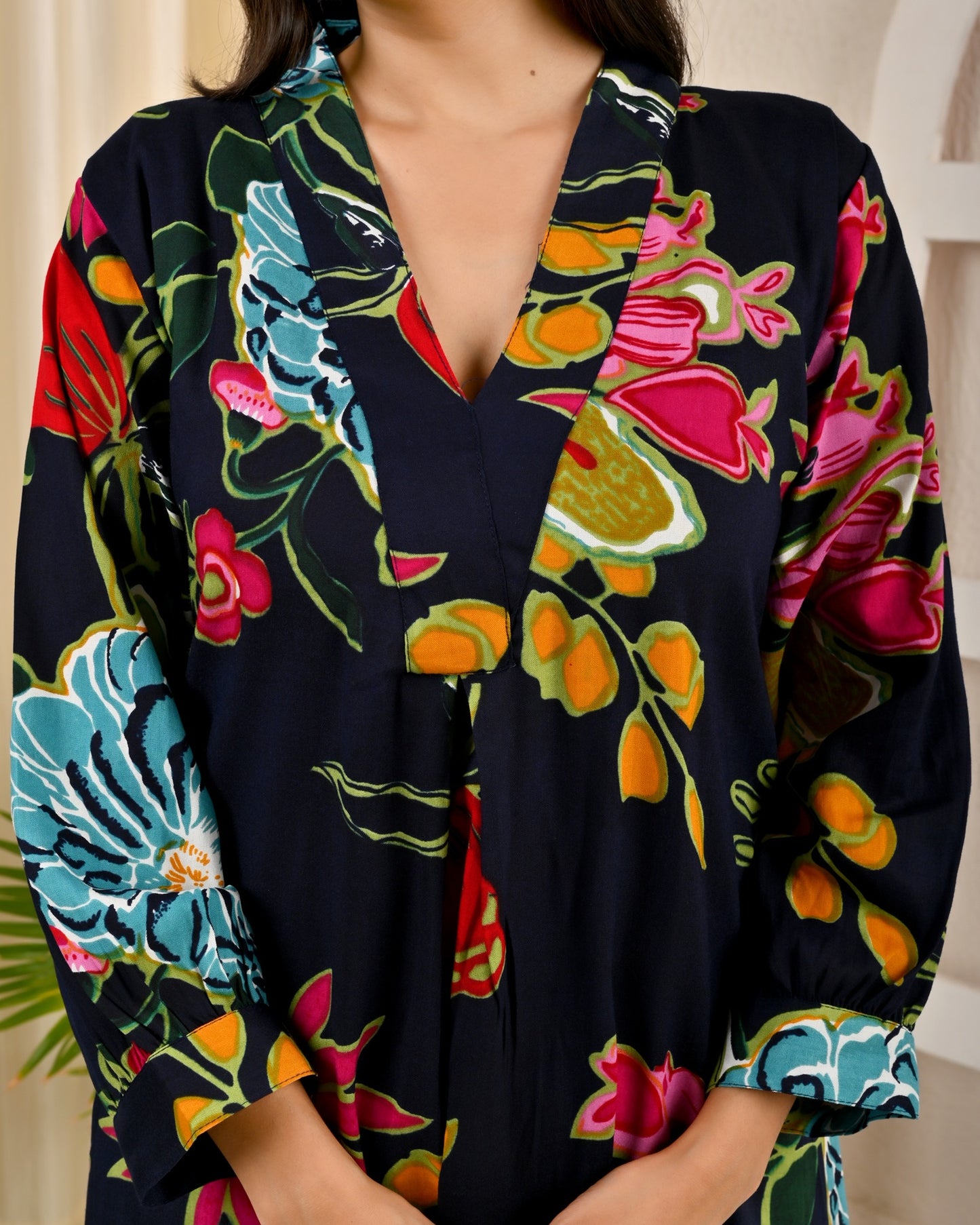 Blue Rayon designer dress