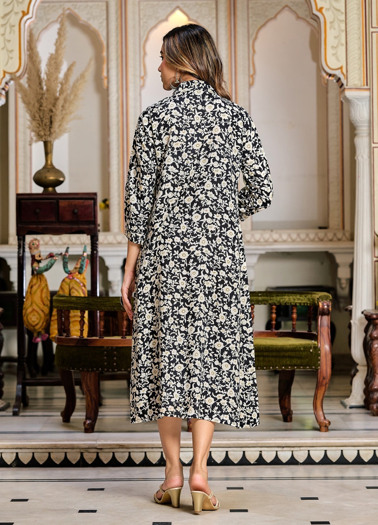 Multicolor Rayon designer dress