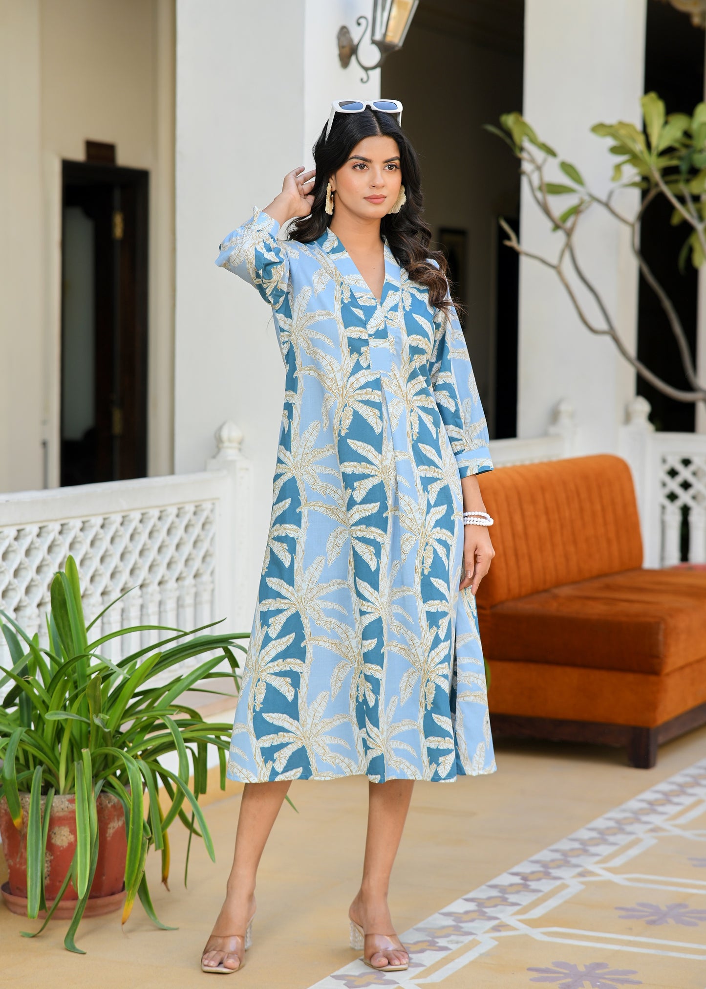 Pure Cotton printed designer dress