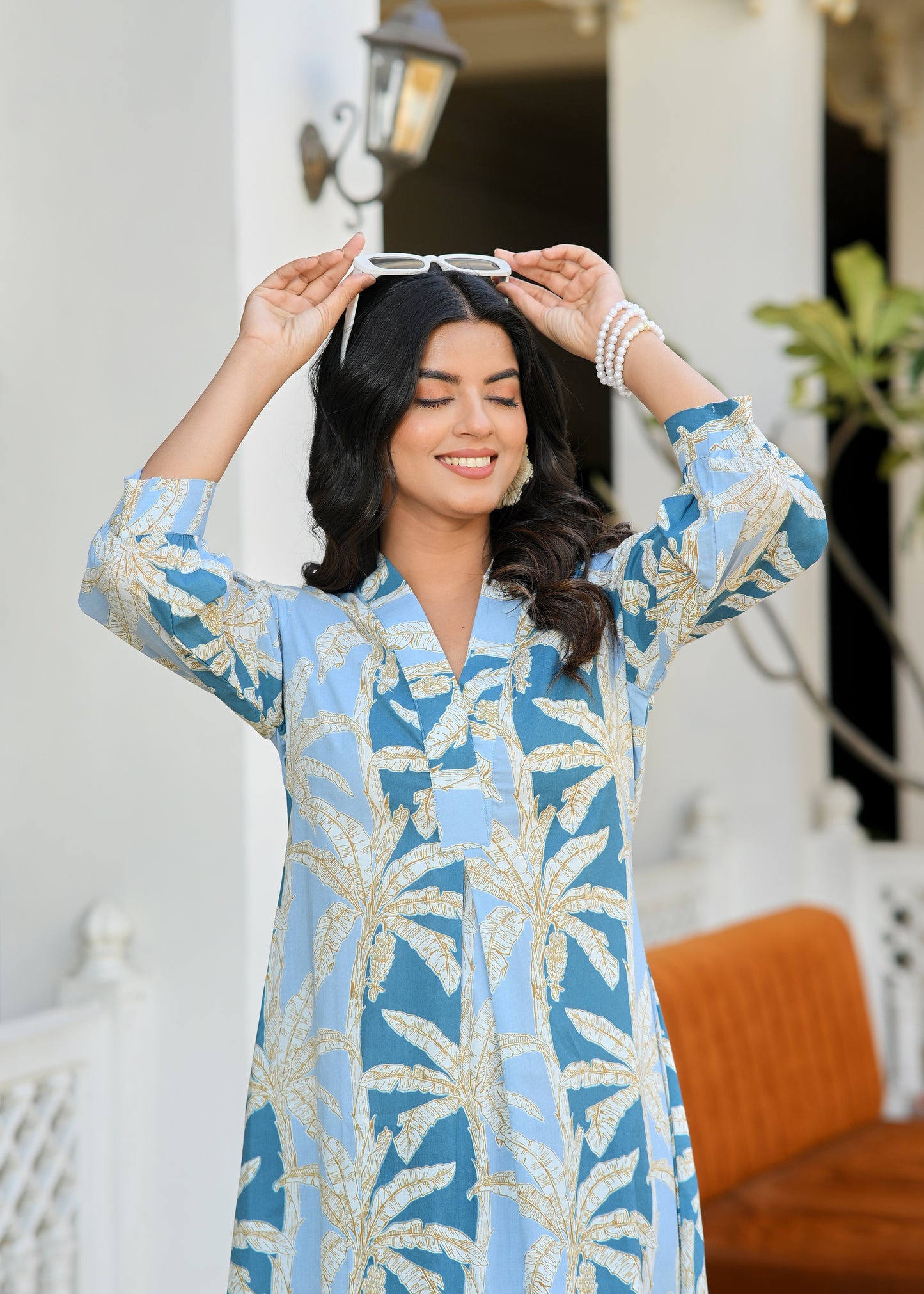 Pure Cotton printed designer dress