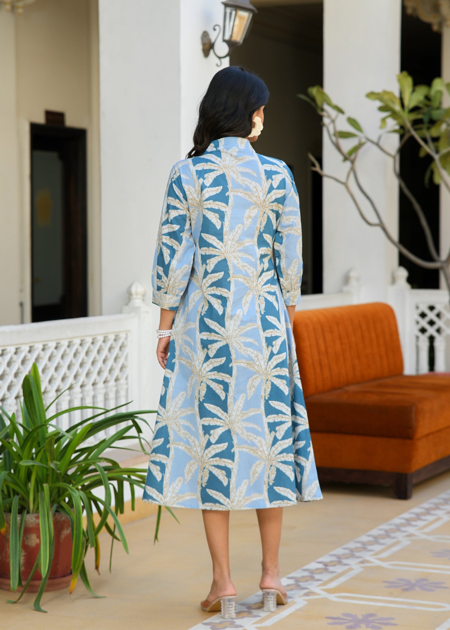 Pure Cotton printed designer dress