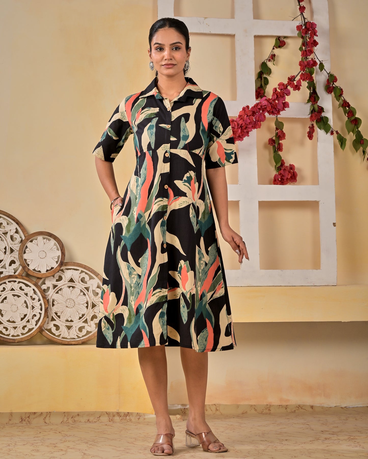 Black Cotton designer dress