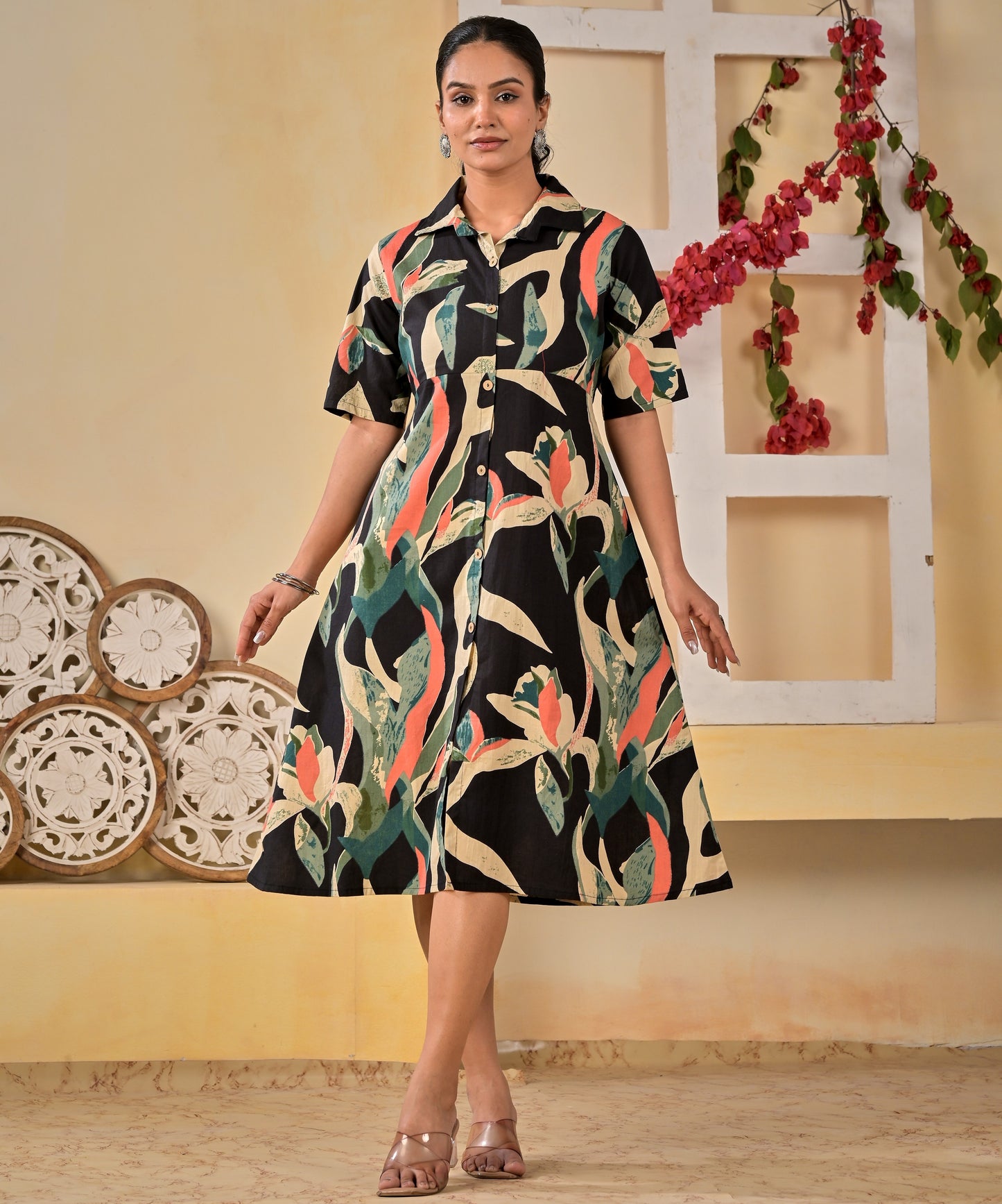 Black Cotton designer dress