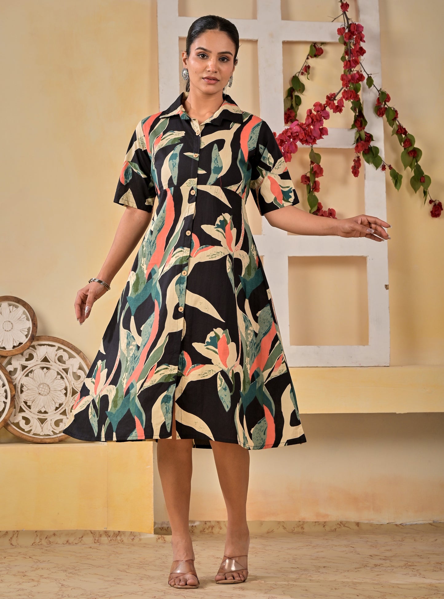 Black Cotton designer dress