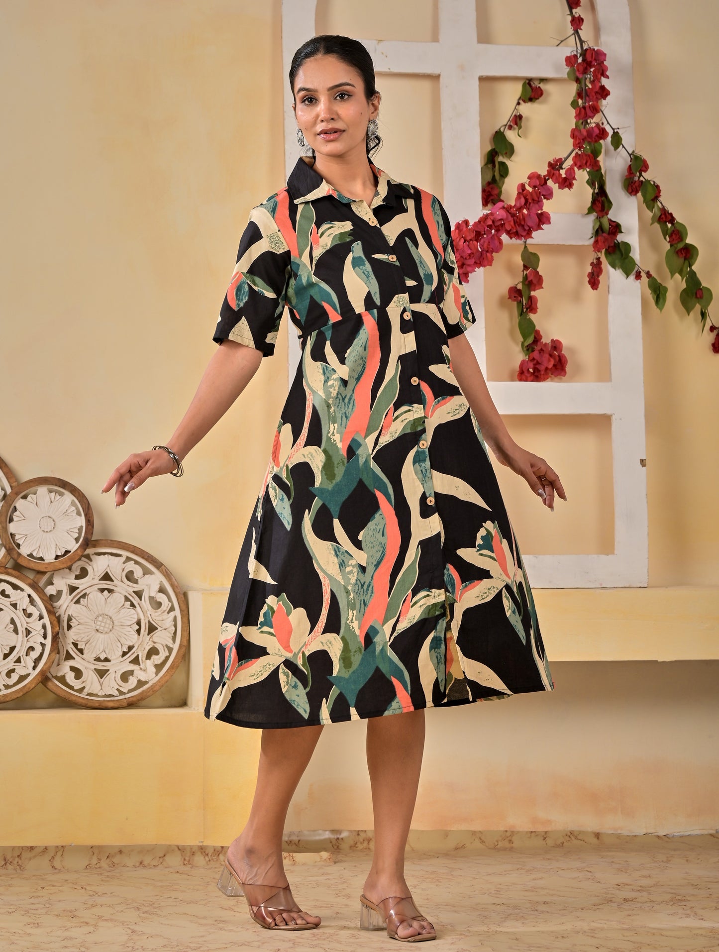 Black Cotton designer dress