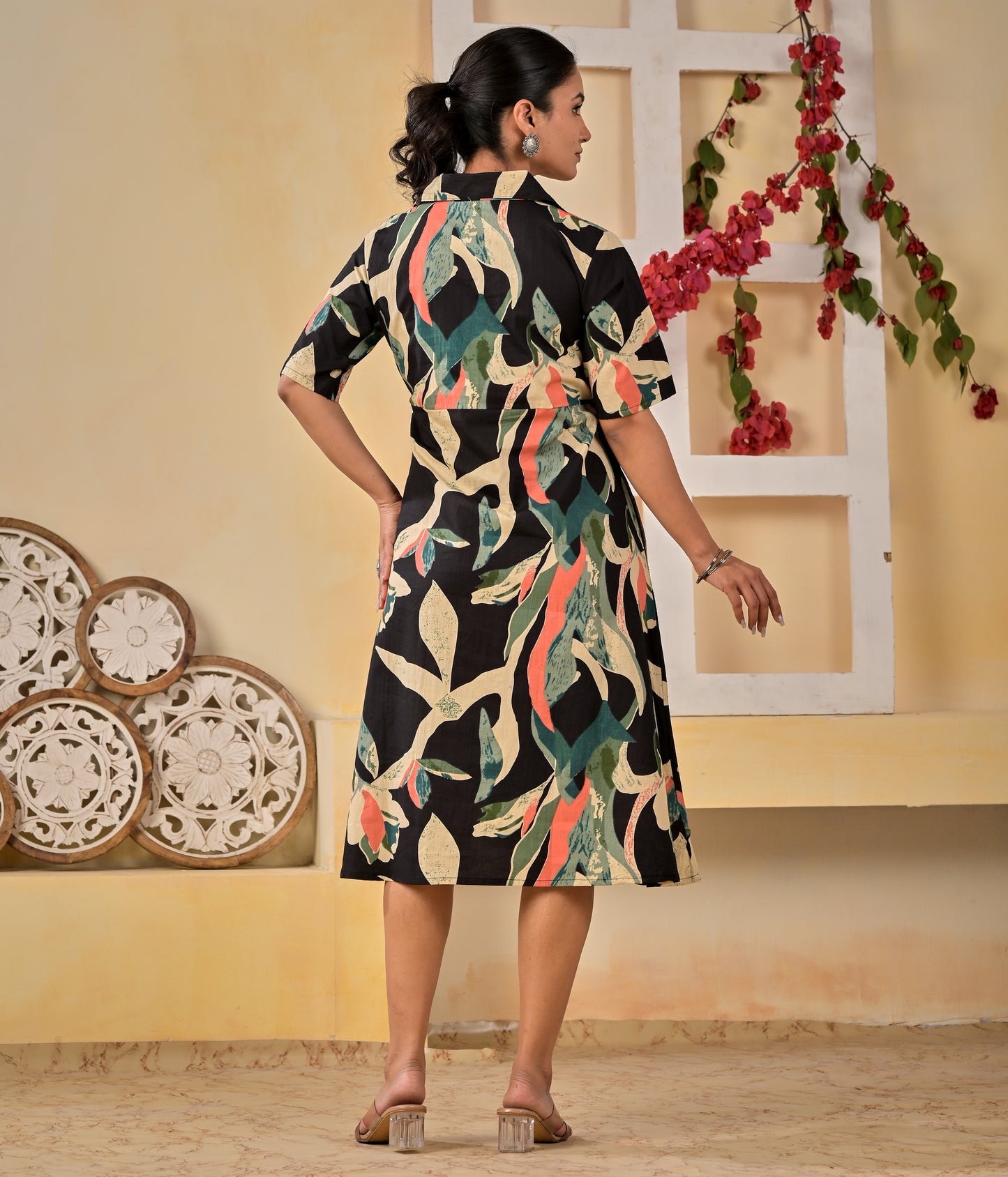 Black Cotton designer dress