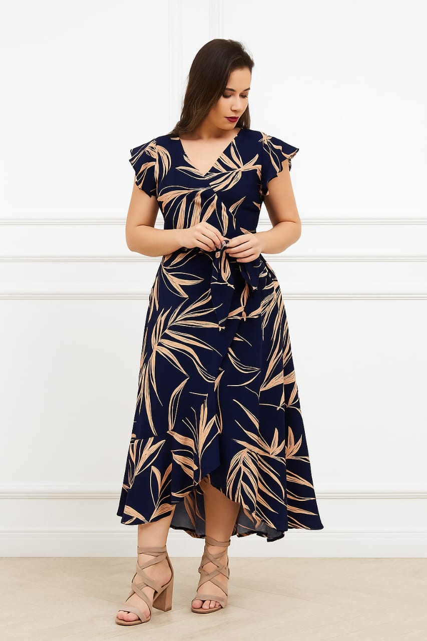 Blue Rayon designer dress