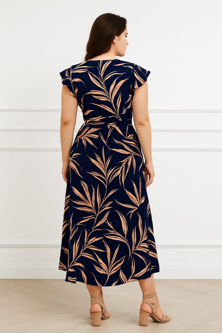 Blue Rayon designer dress