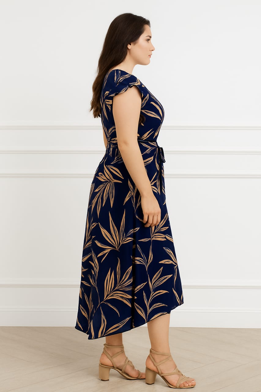 Blue Rayon designer dress