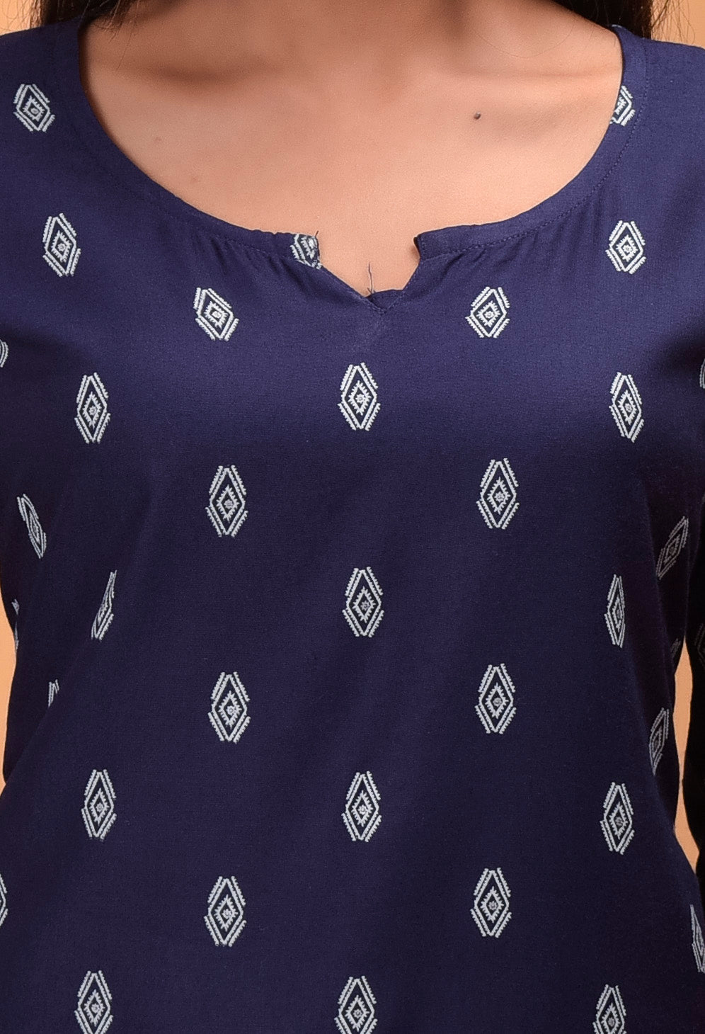 Blue New Printed Kurti