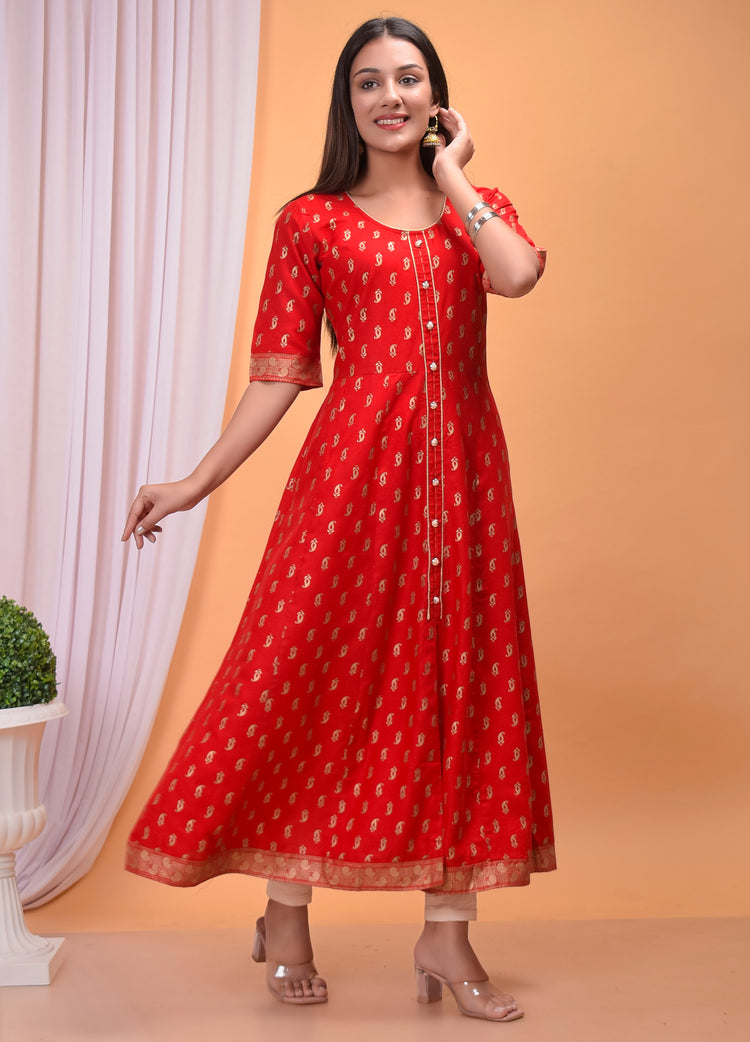 Buy Stylish Embroidered Rayon Anarkali kurti For Women And Girls Online In  India At Discounted Prices