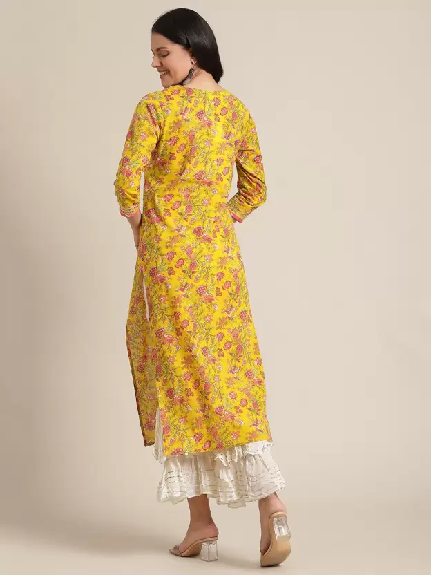 Plus Size Yellow Kurti