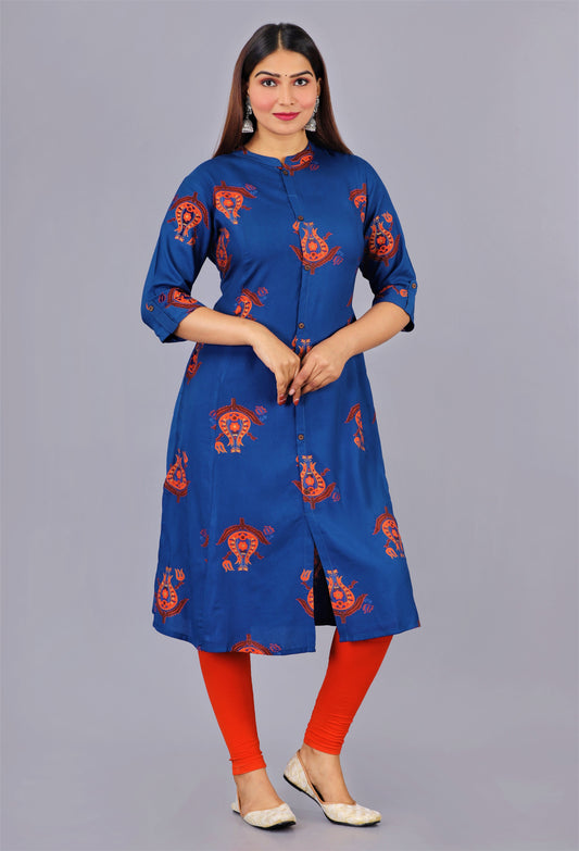 Blue A-Line Kurti